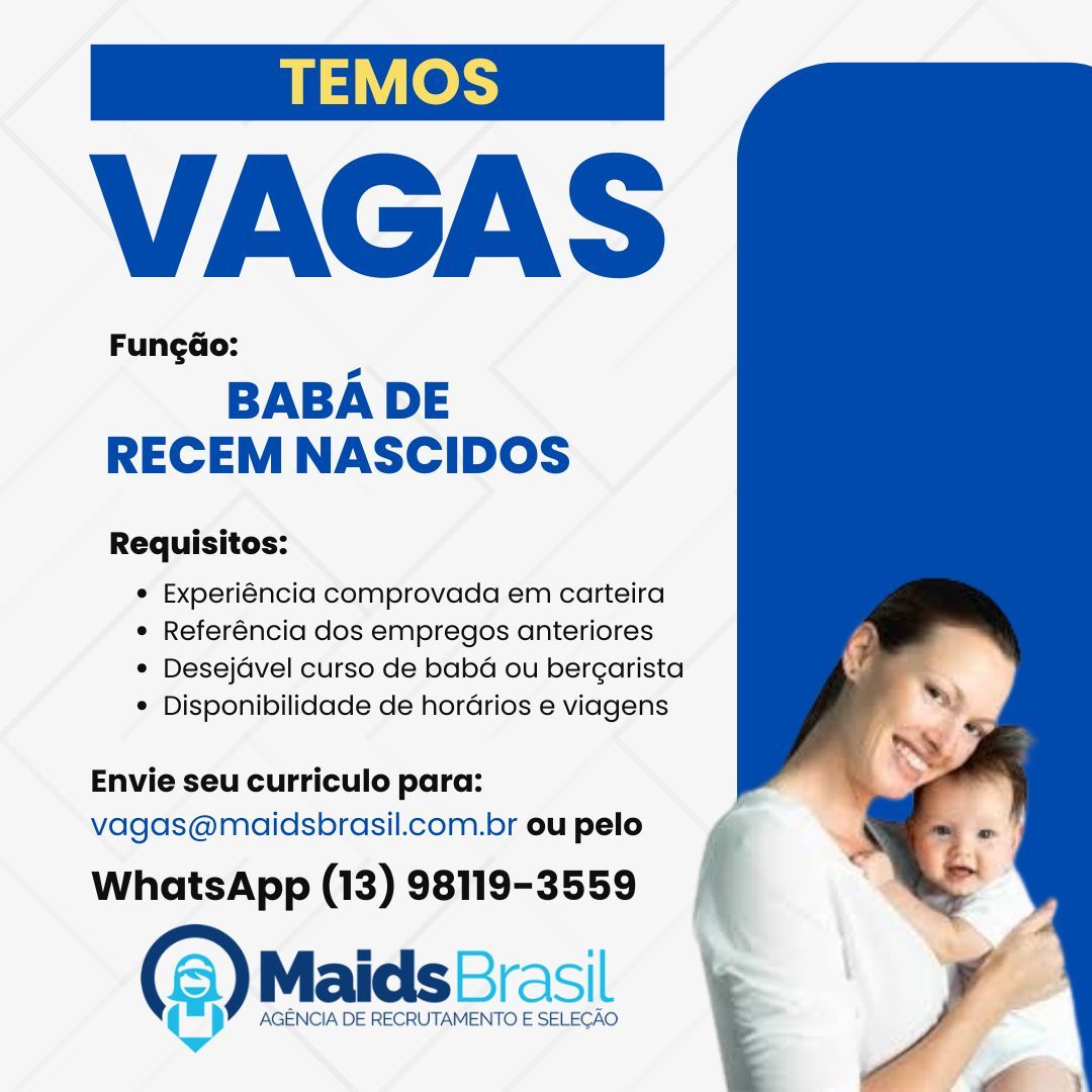 Vagas de Emprego Para Babás de RN em Santos