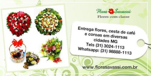 Sarzedo MG floricultura flores cesta de café coroa