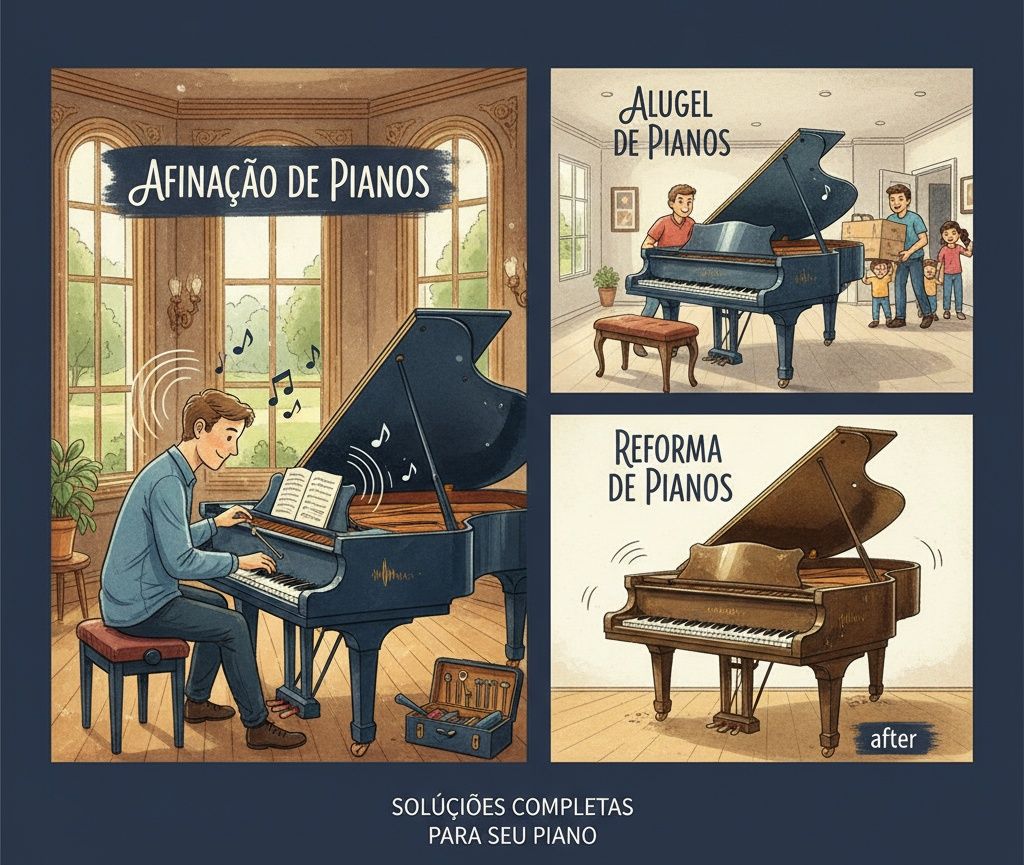 Afinação de pianos e aluguel e reforma de pianos