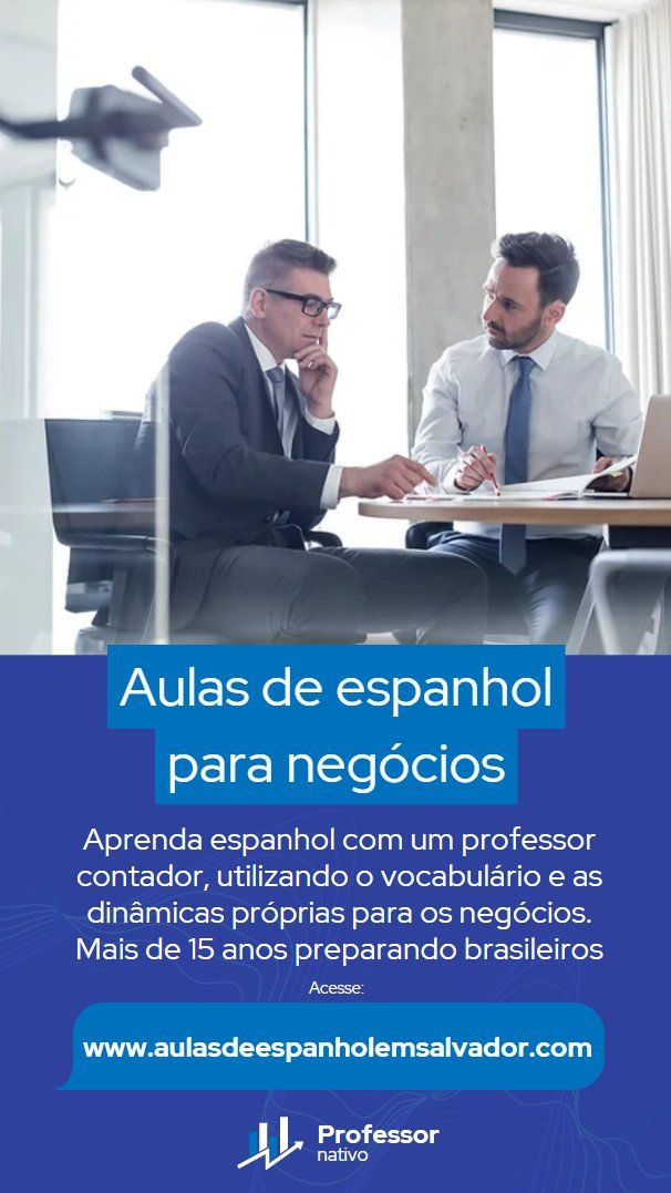 Aulas de espanhol para negócios - Professor Nativo