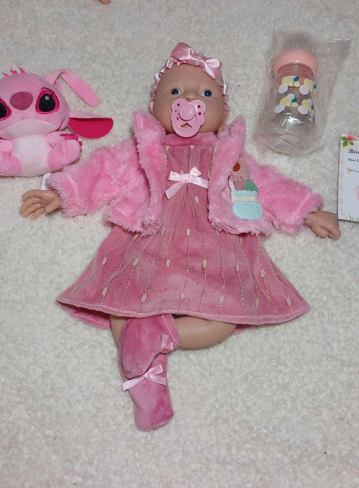 Boneca Reborn  Sara  Toda em Silicone Sólido 38 cm