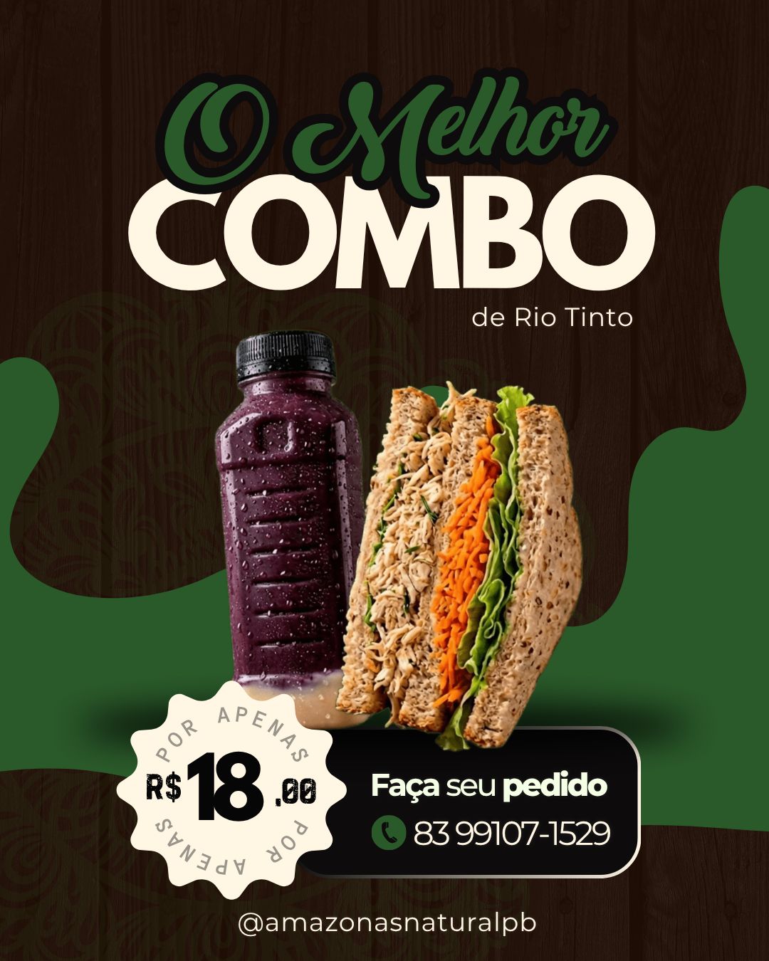 Amazonas Natural Lanches Açaí na garrafa em Rio Tinto