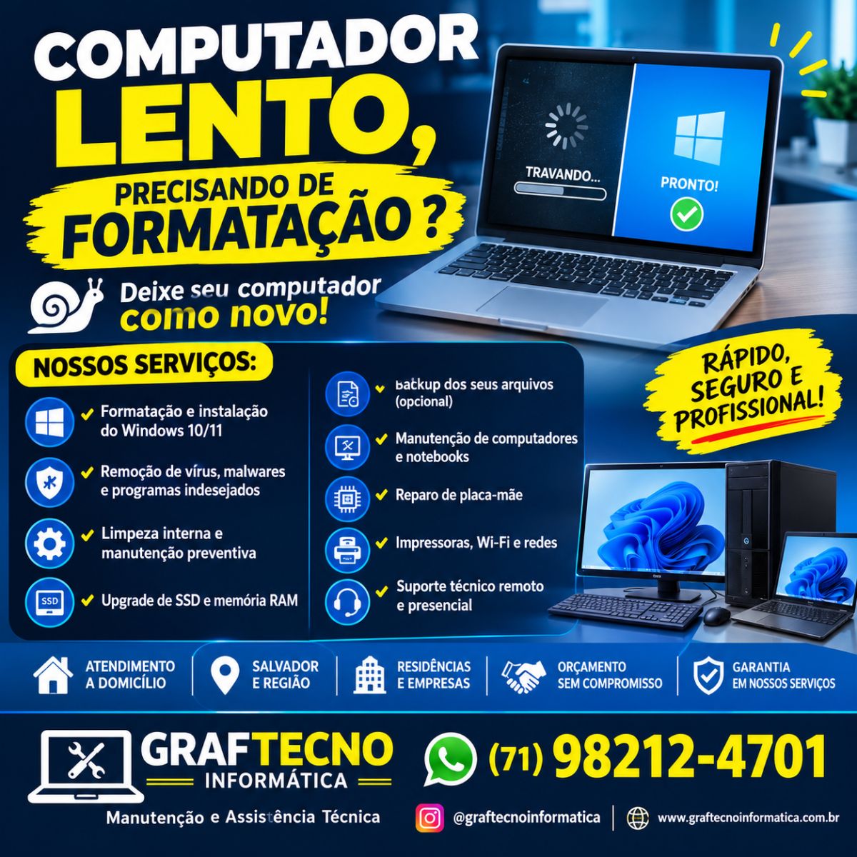 Formatação computador em Salvador