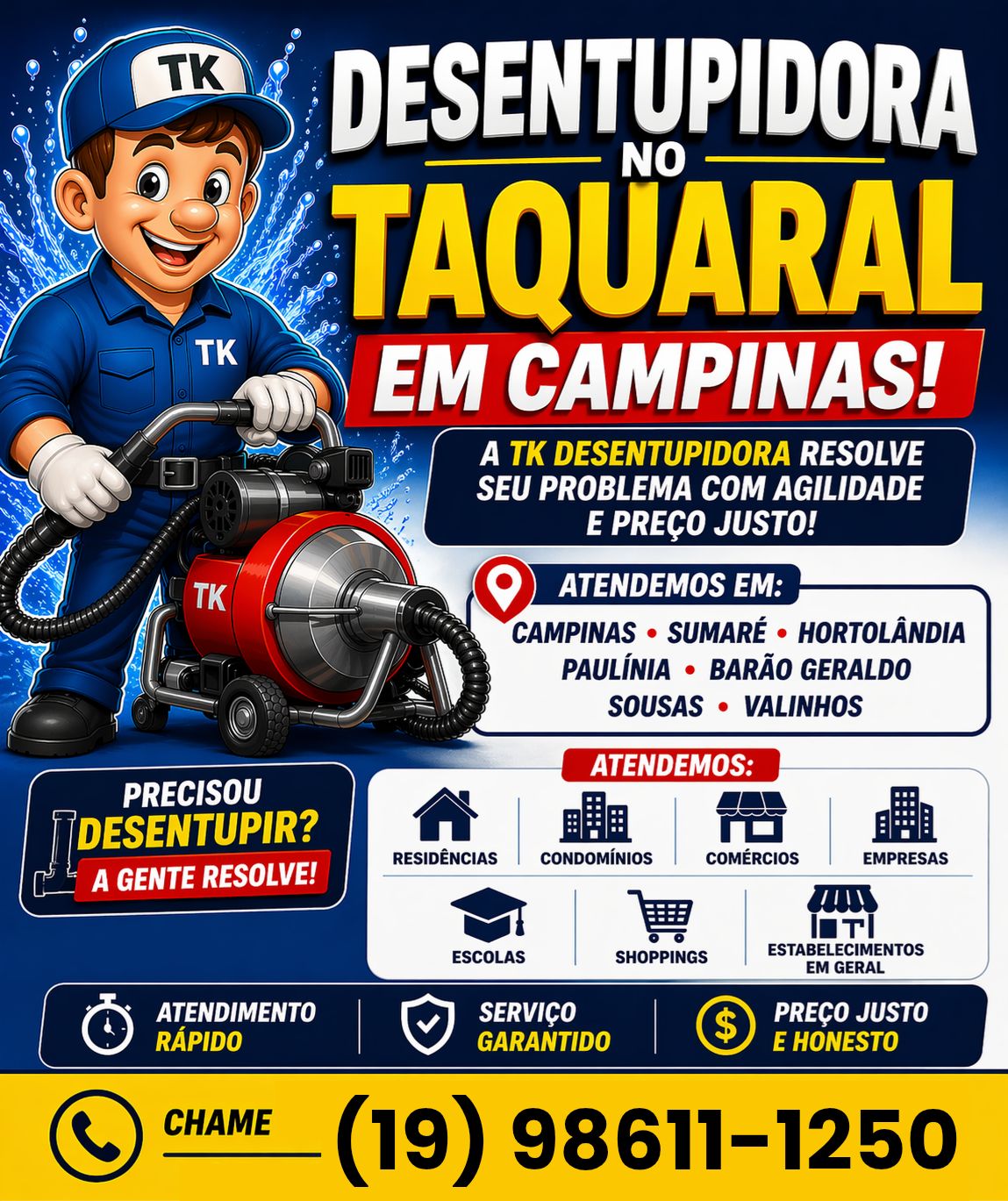 Desentupidora no Taquaral em Campinas - Orçamento Grátis