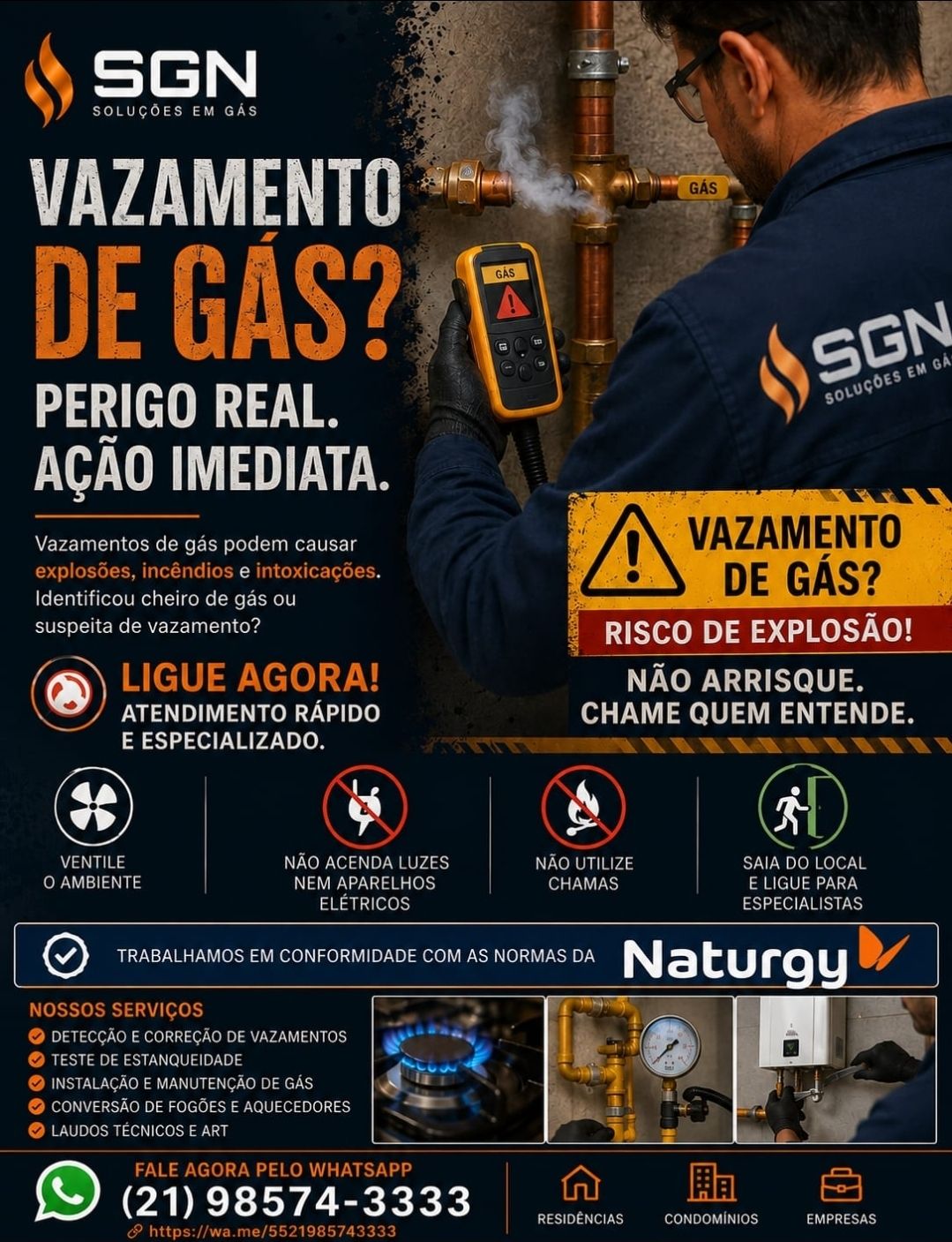 Exigências I.P.G Teste de estanqueidade
