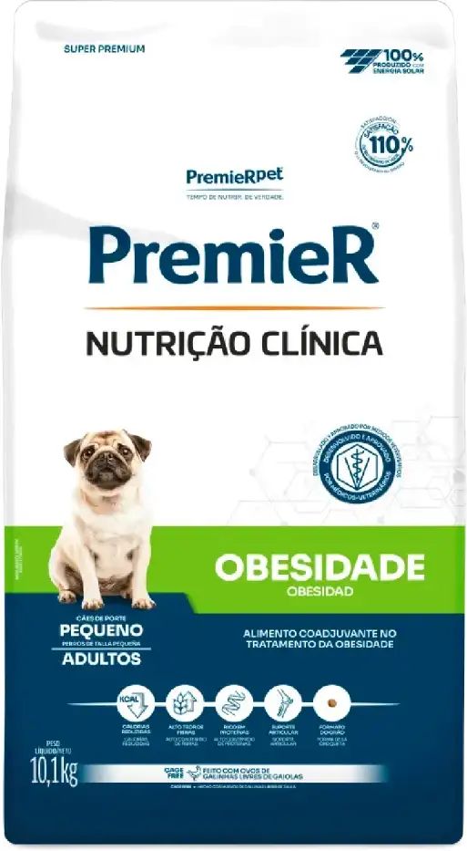 Ração Premier Nutrição Clínica Obesidade Cães Pequeno Porte