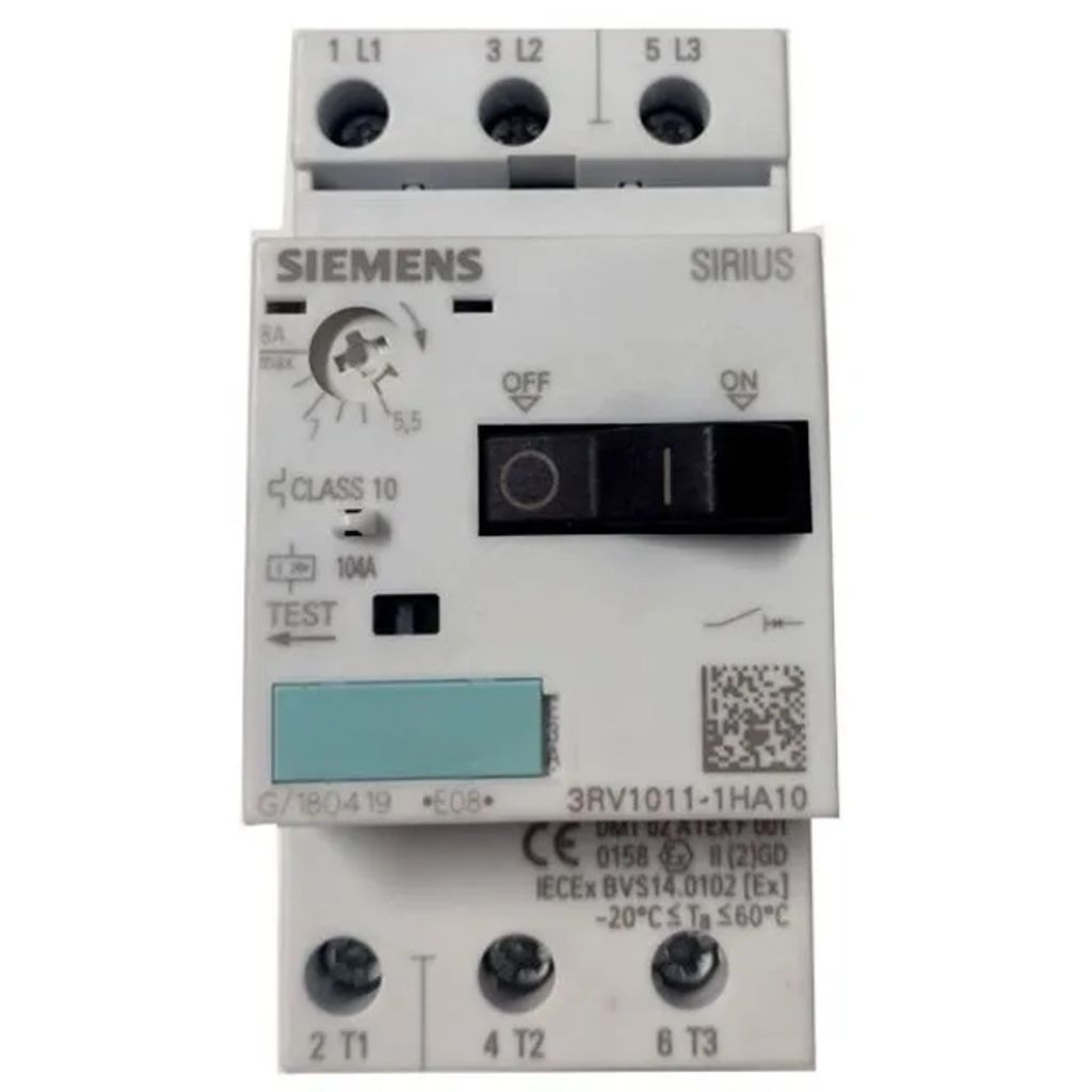 Disjuntor Motor 3rv1011-1ha10 5,5-8,0a Siemens