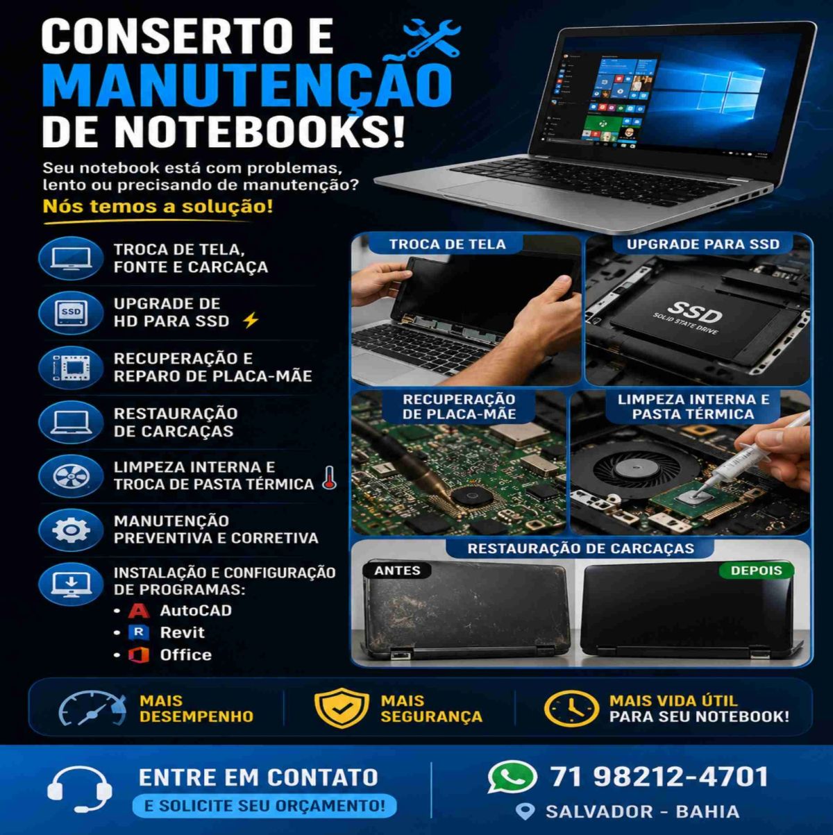 Conserto de notebook manutenção e prevenção