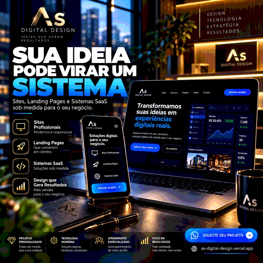 Sua ideia pode virar um sistema sob medida
