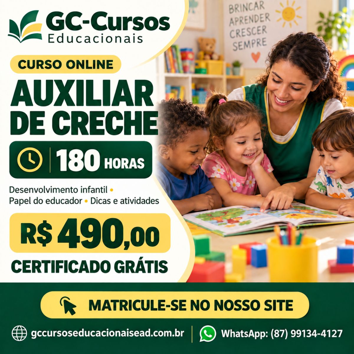 Auxiliar de Creche 180 Horas