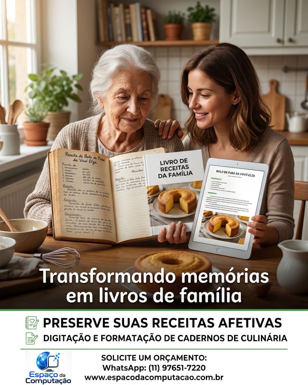 Transforme as Receitas da Sua Família em um presente