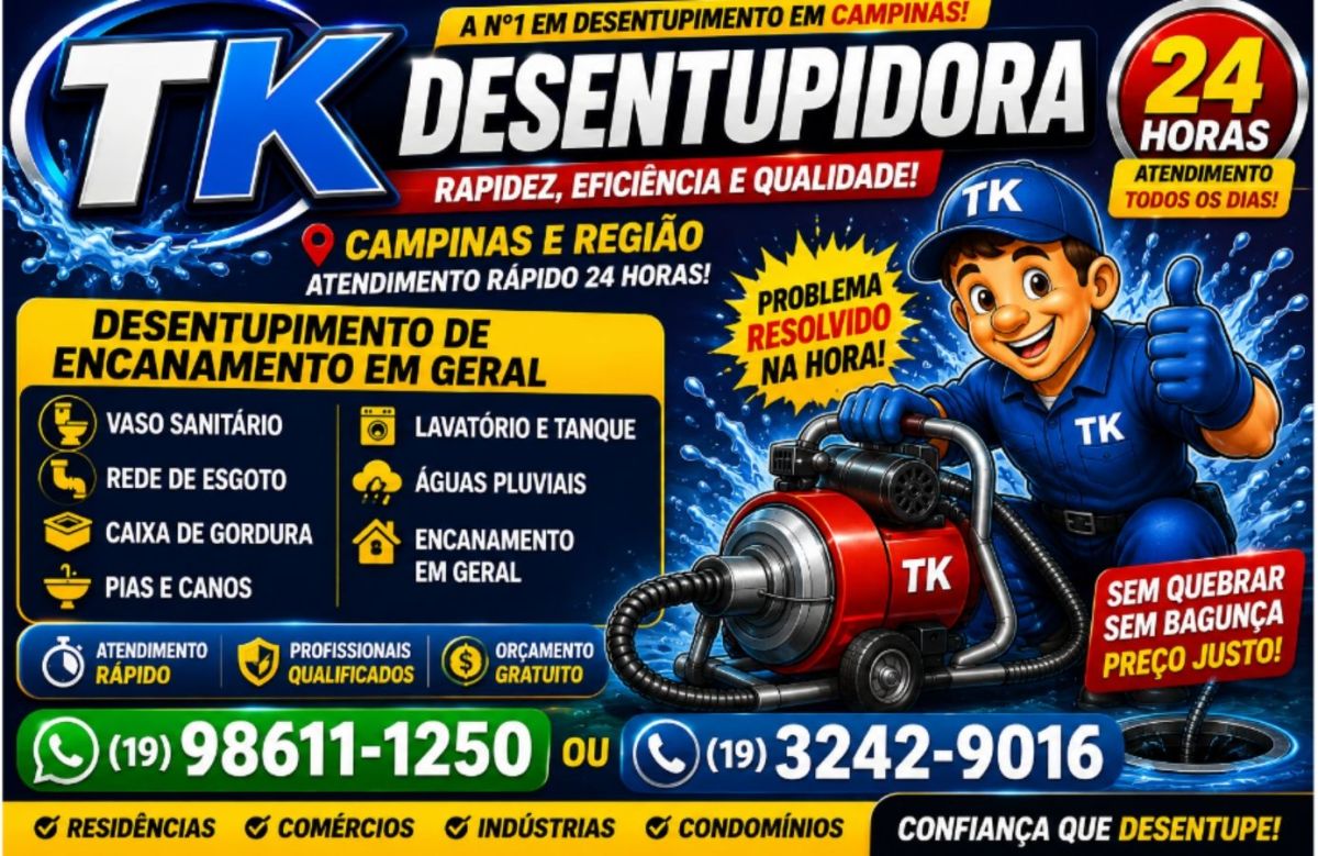 Desentupimentos de Canos e Tubulações em Campinas