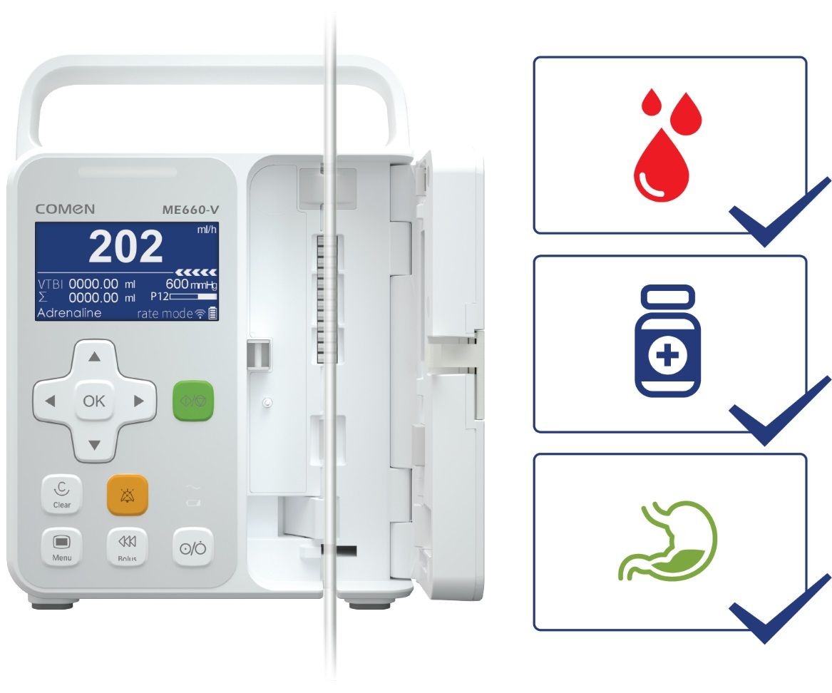Bomba de Infusão Comen Intravenosa ME660-V