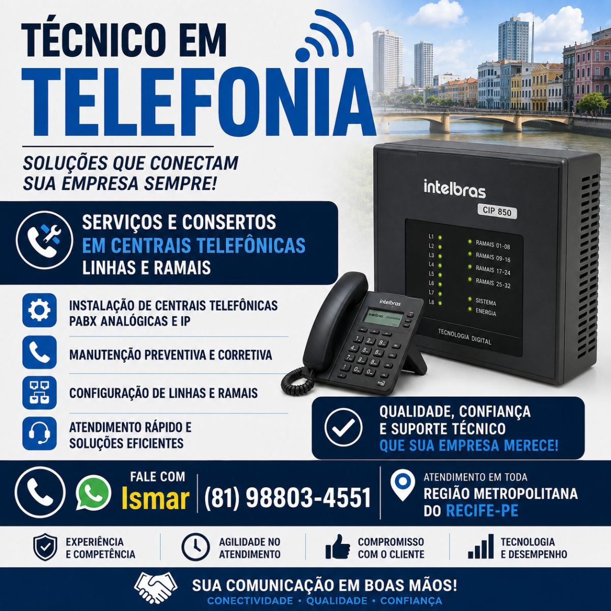 Central telefônica em recife
