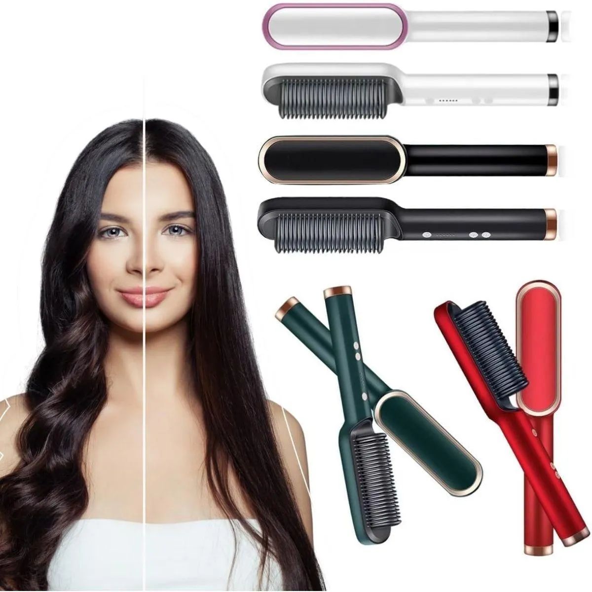 Escova alisadora 3 e 1 bivolt FRETE GRATIS