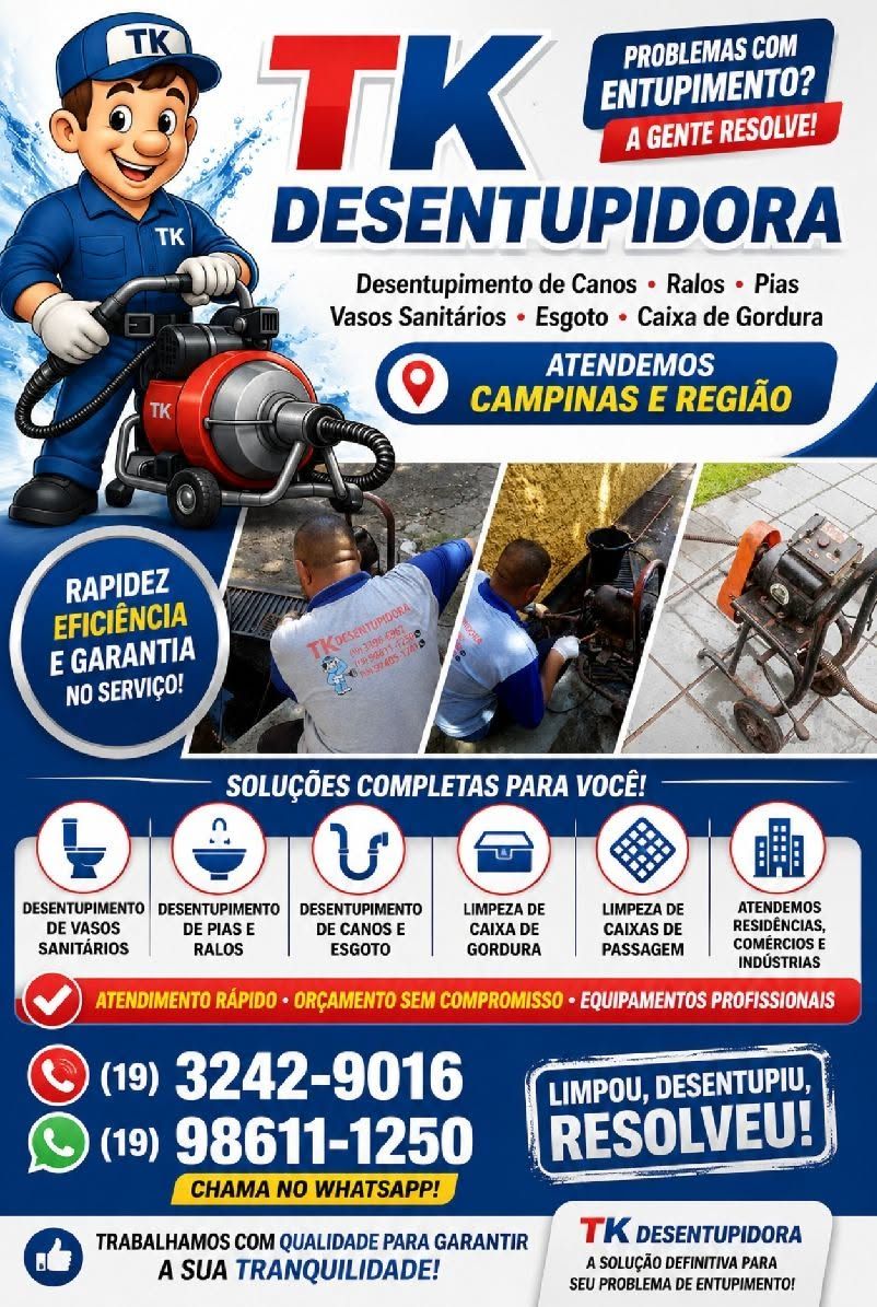 Desentupidora no Jardim Nova Europa em Campinas