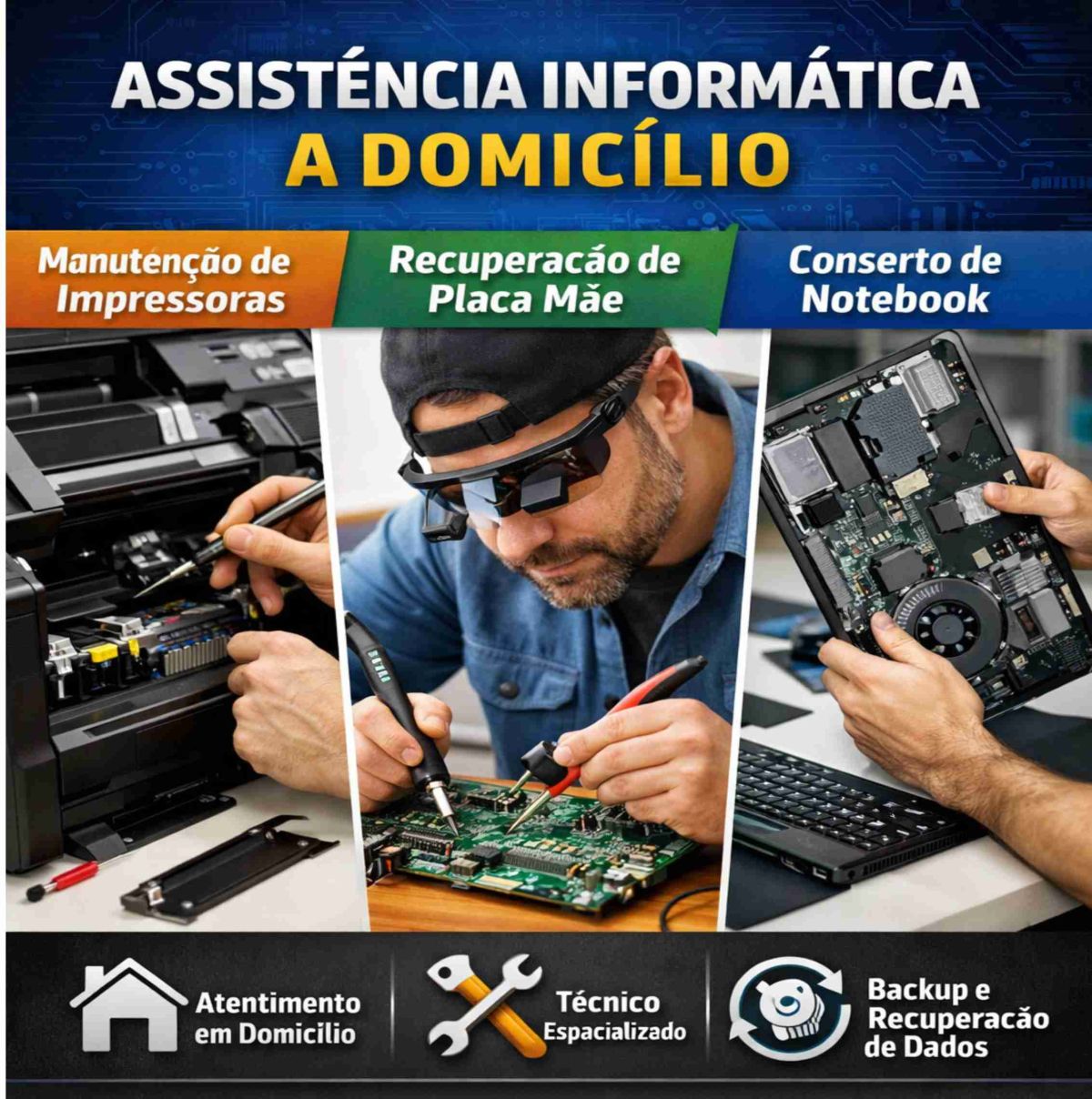 Recuperação placa de notebook diversas marcas