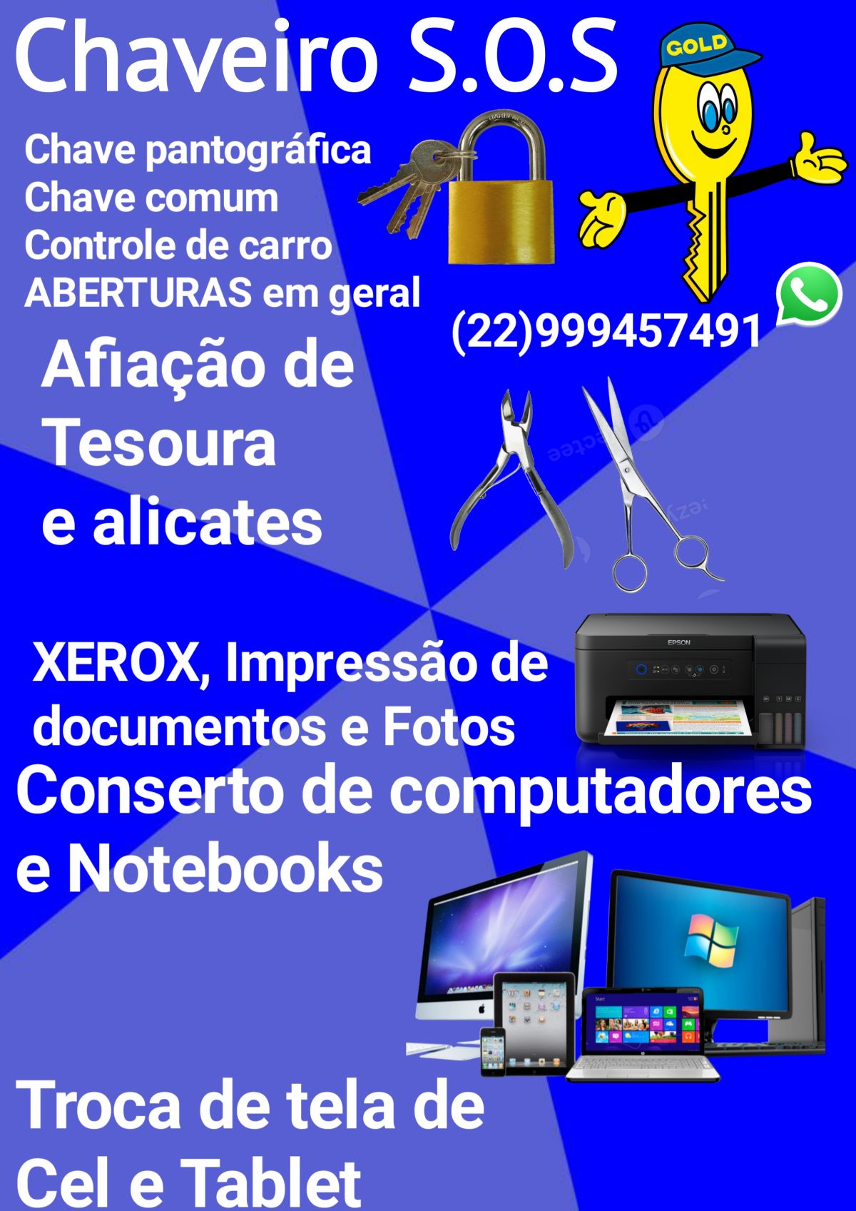Chaveiro S.O.S Abertura em geral chaves codificadas