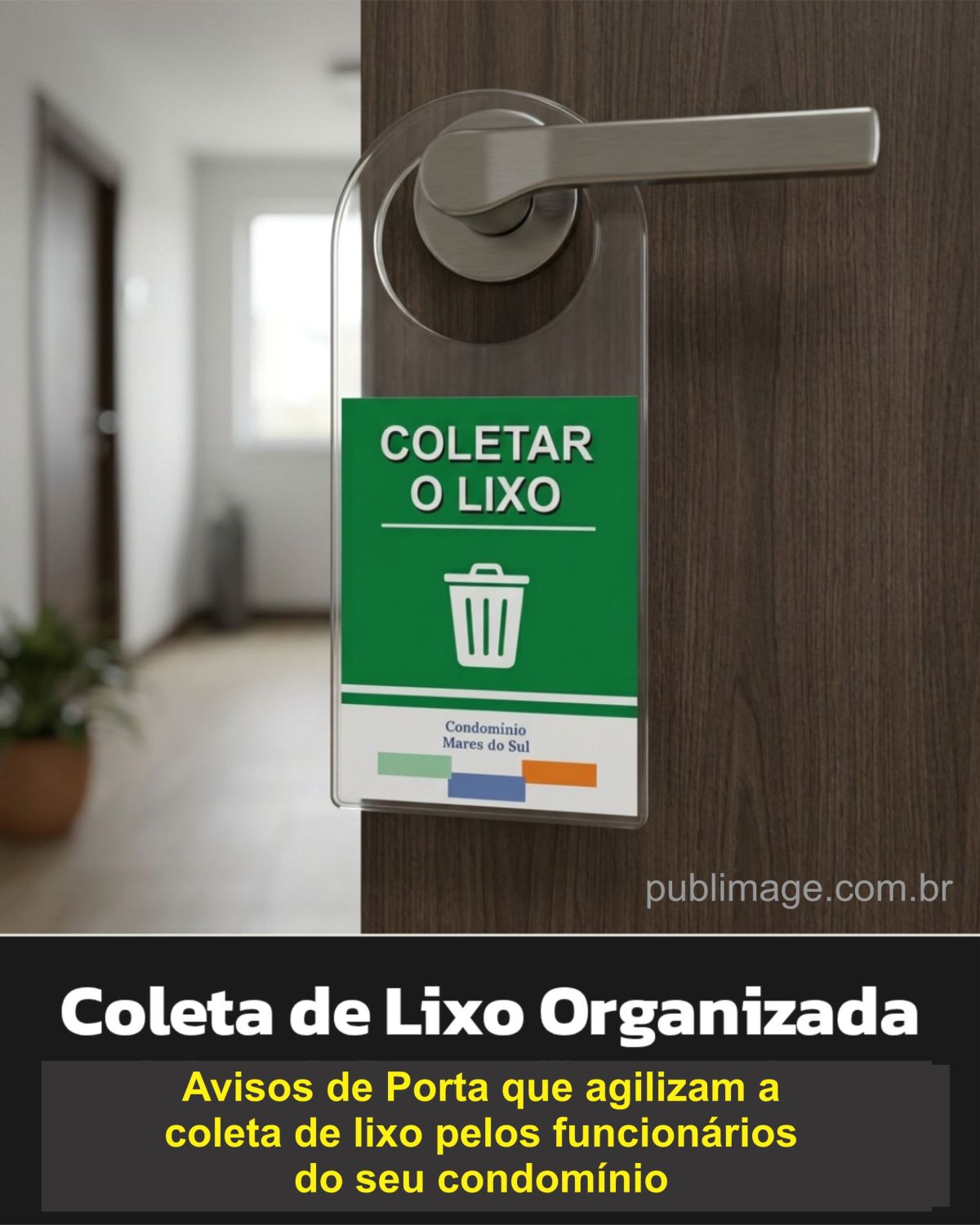 Avisos De Porta Para Coletar Lixo