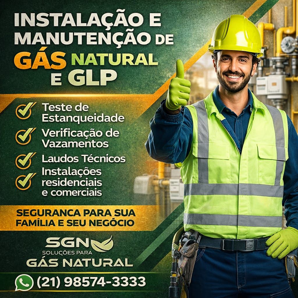 Vazamento de gás - Teste de estanqueidade