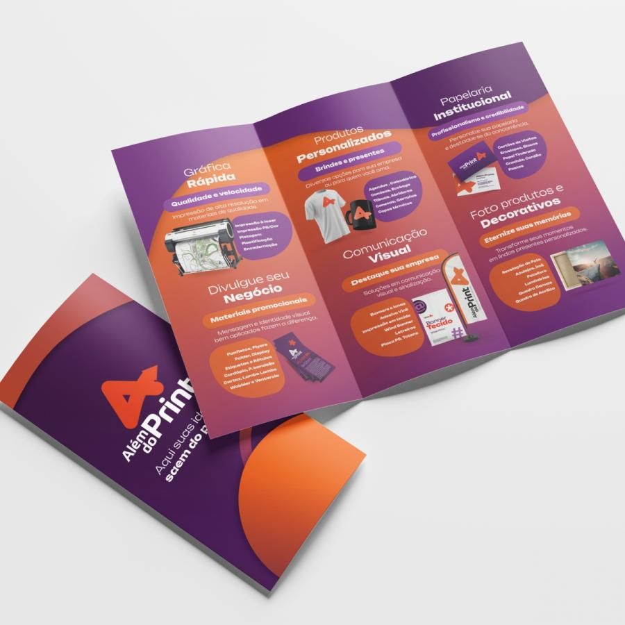 1000 folders 2 dobras !personalizado couche 150 gramas