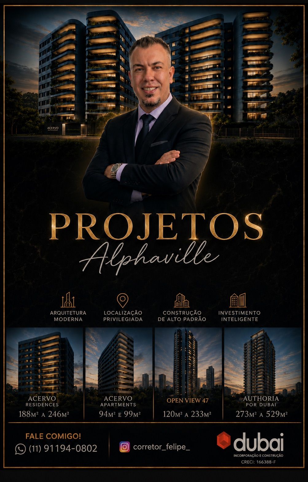 Aptos 99 a 529m² - 3 a 4 suites 3 ou 4 vagas