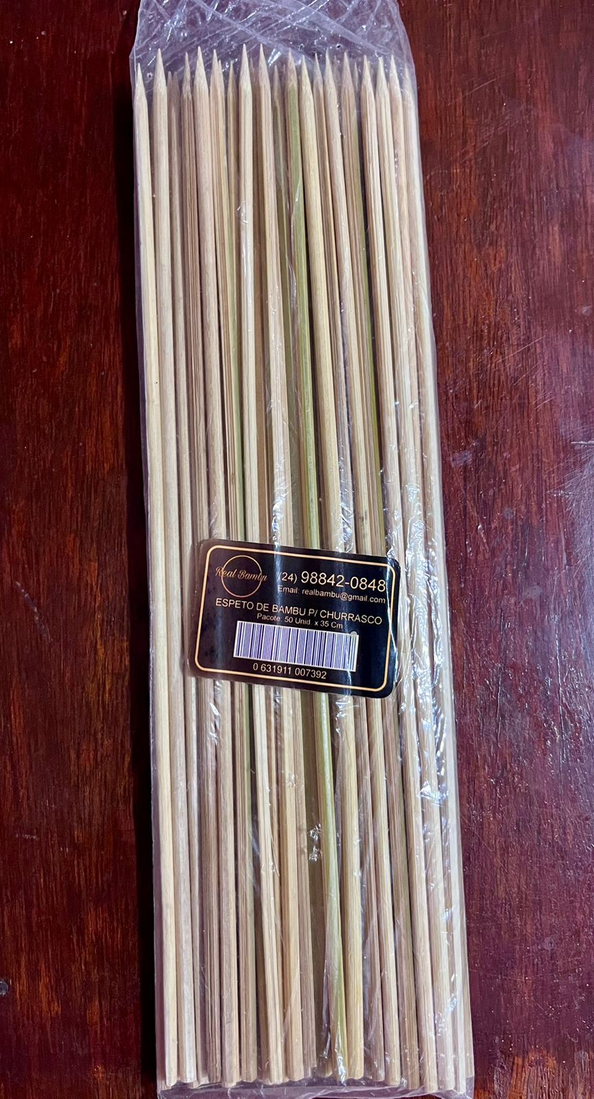 Espeto de bambu