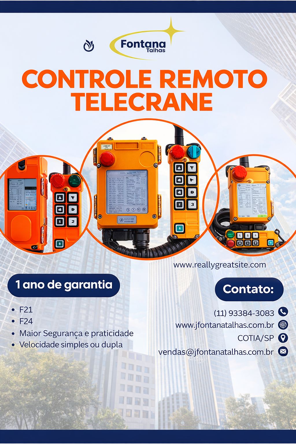 Controle Remoto para movimentação de cargas