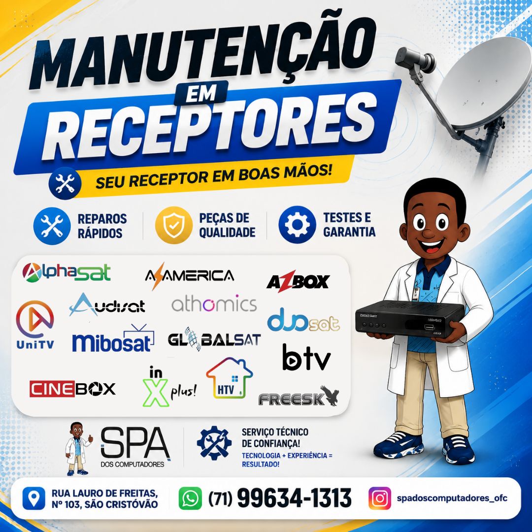 Manutenção e atualização em receptores Htv em Salvador Ba