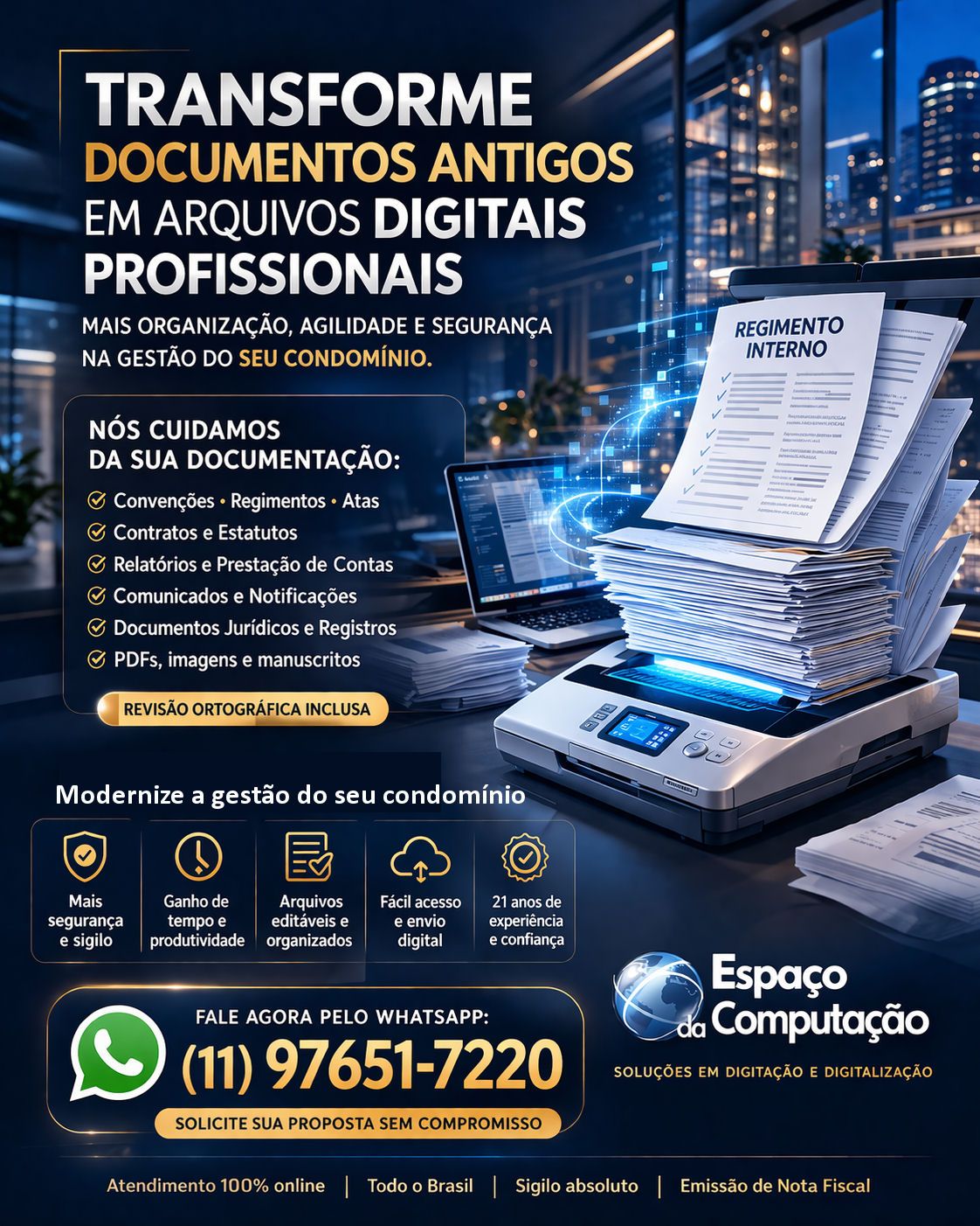 Transforme Documentos Antigos em Arquivos Digitais