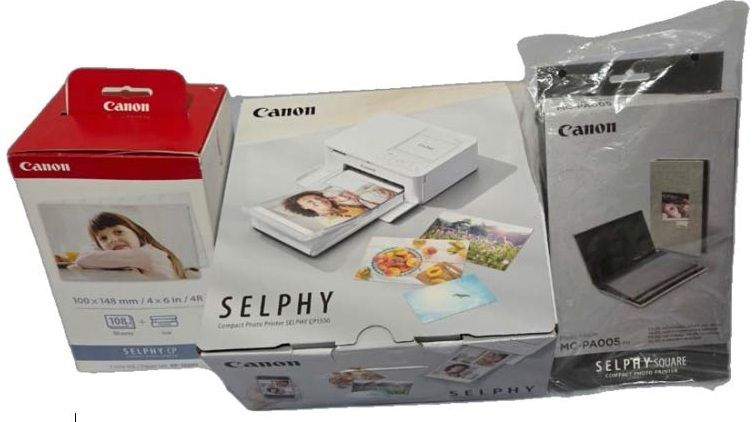2x Canon Selphy CP1500 Novas  Kit 108 Papéis