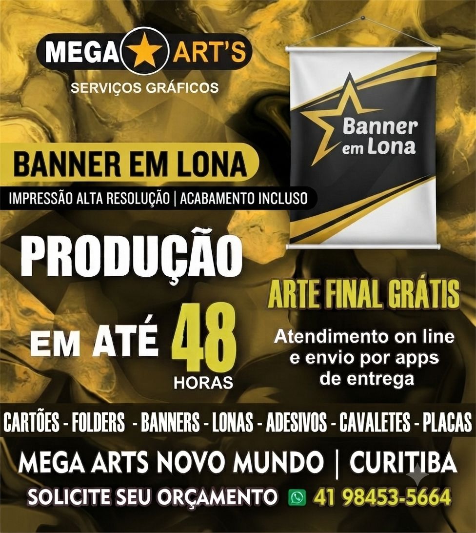 Banner Personalizado em Curitiba: Entrega Rápida 2 Dias