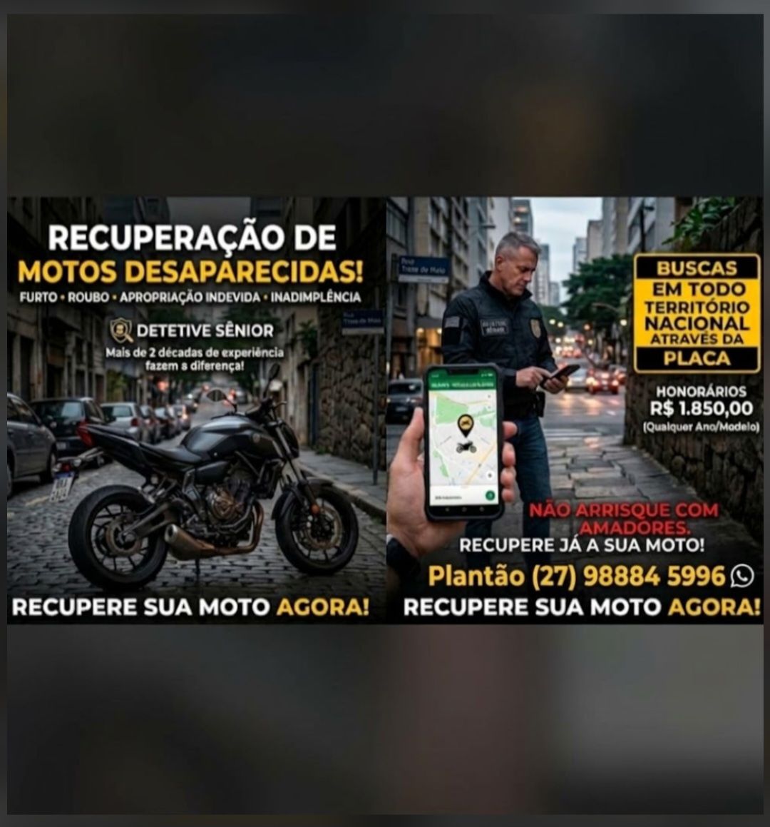 Detetive Particular motos e outros veículos desaparecidos